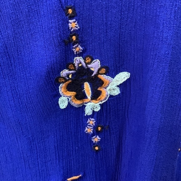 Free People Dress “Oxford Embroidered Mini” (Blue) - Picture 9 of 11